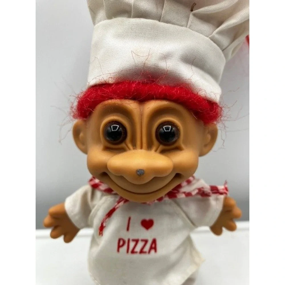 Russ Troll Doll Chef I Love Pizza Red Hair‎ Novelty Toy Collectible